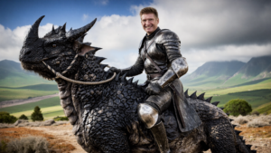 Article 50: AI-generated illustration, included as the article's own dragon example